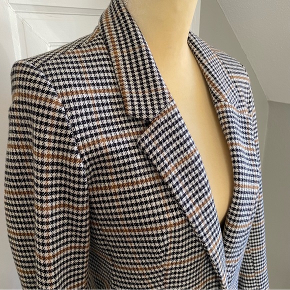 Old Navy Houndstooth Plaid Ponte Knit Blazer, Womens Small X-Small - Picture 4 of 16